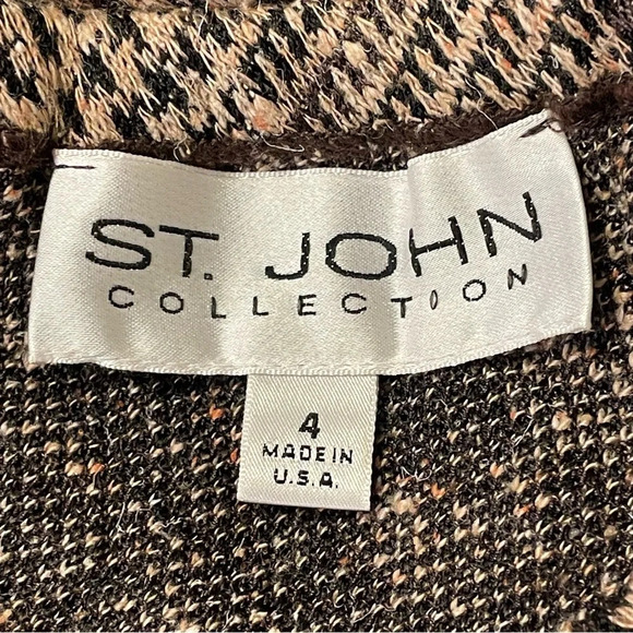 ST. JOHN COLLECTION Knit Tartan Plaid Skirt - Picture 3 of 4